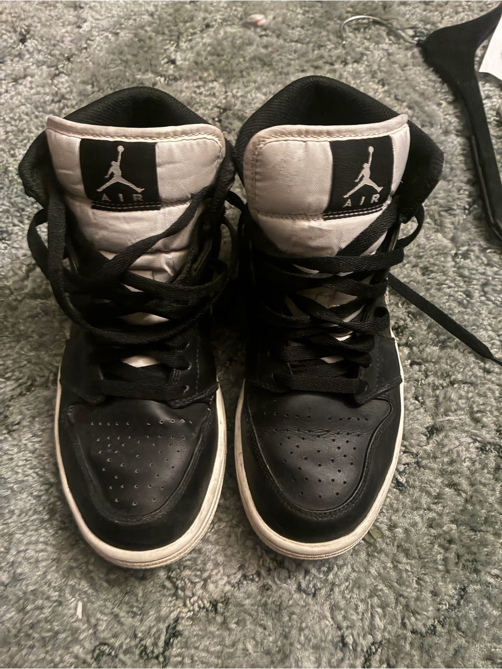 Jordan Black & White High-Top Sneakers